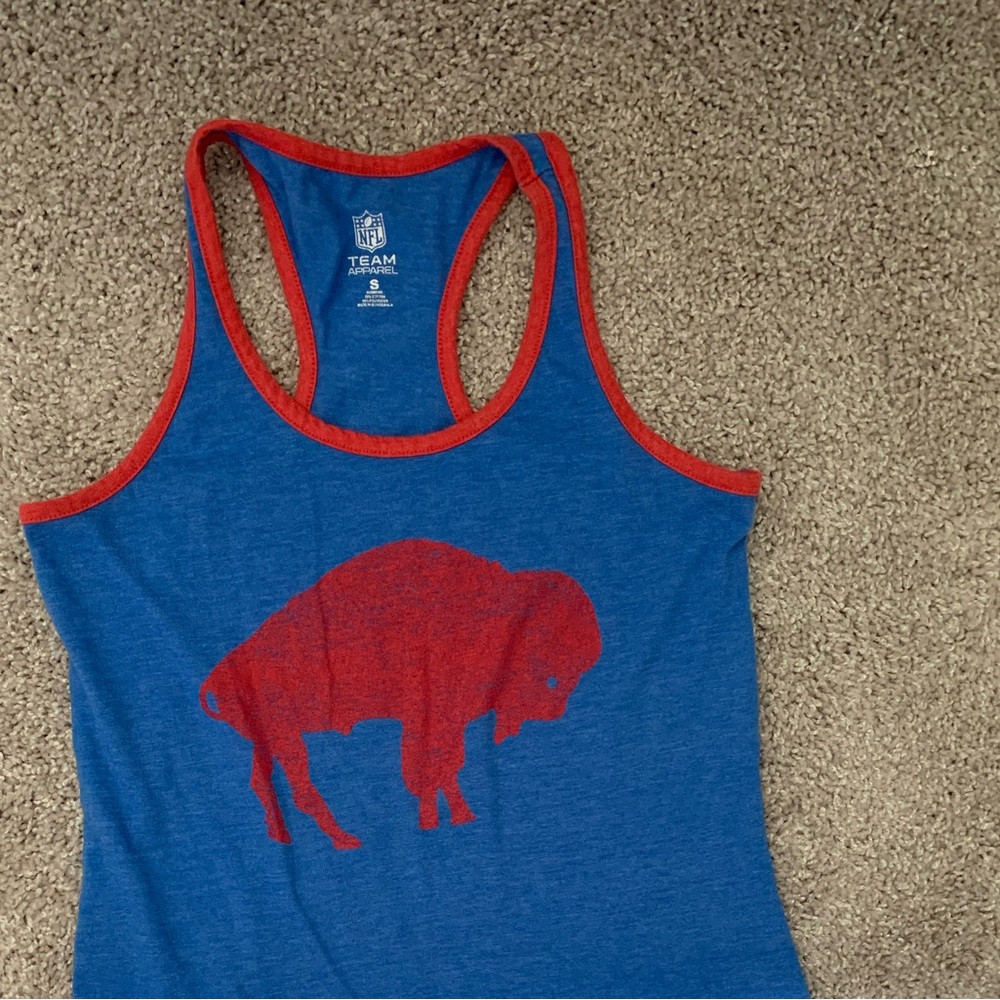 NFL Blue and Red Buffalo Graphic Tank Top